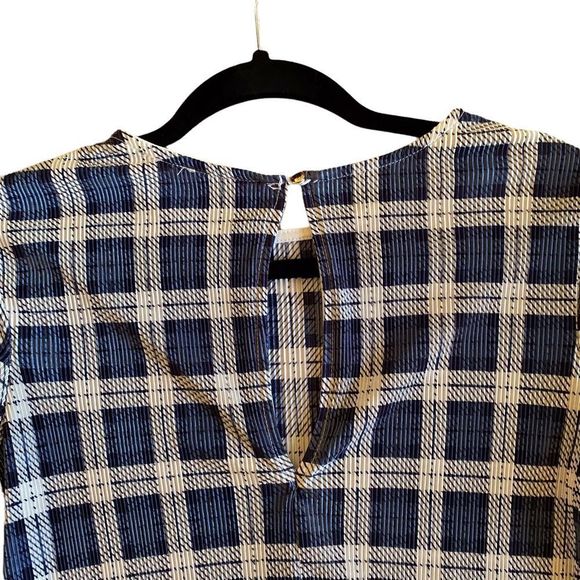EUC ASOS Stretchy Blue Plaid Dress - Picture 4 of 5